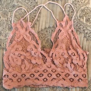 Free People Pink Bralette Size Small